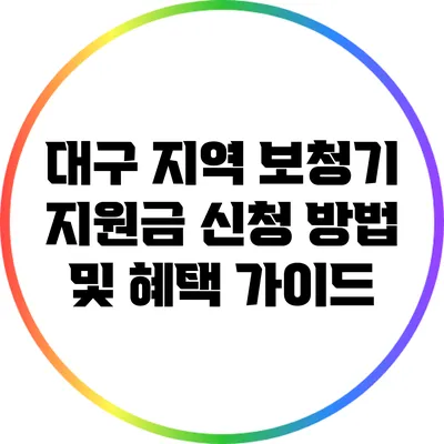 대구 지역 보청기 지원금 신청 방법 및 혜택 가이드