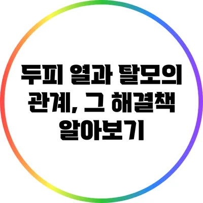 두피 열과 탈모의 관계, 그 해결책 알아보기