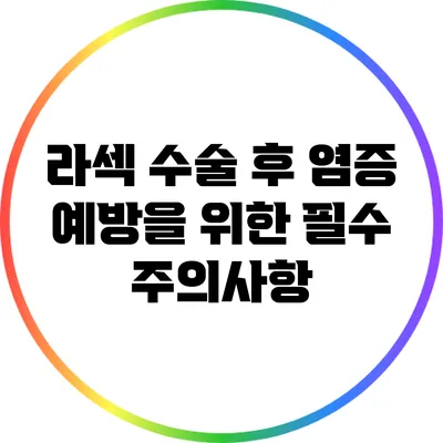 라섹 수술 후 염증 예방을 위한 필수 주의사항