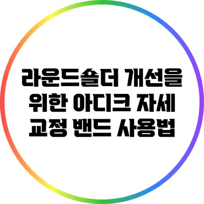 라운드숄더 개선을 위한 아디크 자세 교정 밴드 사용법