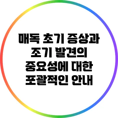매독 초기 증상과 조기 발견의 중요성에 대한 포괄적인 안내