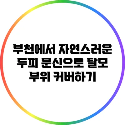 부천에서 자연스러운 두피 문신으로 탈모 부위 커버하기