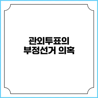 관외투표의 부정선거 의혹
