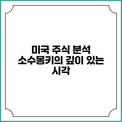 미국 주식 분석: 소수몽키의 깊이 있는 시각