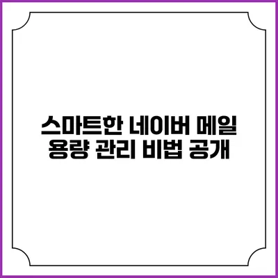 스마트한 네이버 메일 용량 관리 비법 공개