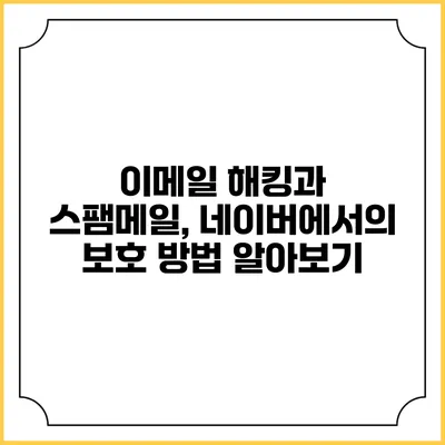 이메일 해킹과 스팸메일, 네이버에서의 보호 방법 알아보기
